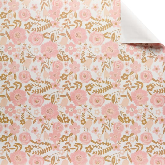 Pink &#x26; White Floral Gift Wrap by Celebrate It&#x2122;